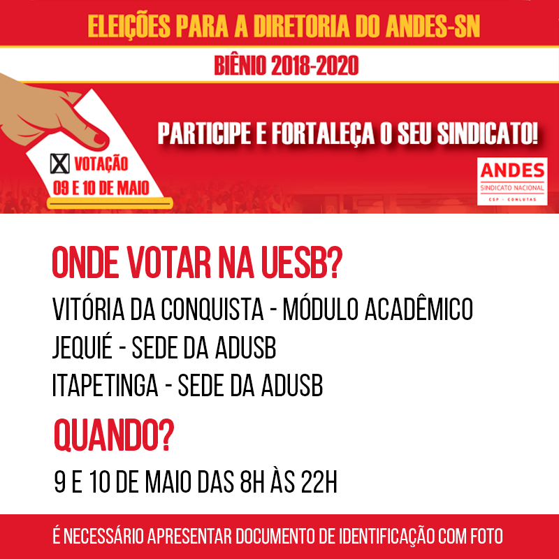 Eleição para a diretoria do Andes-SN: Tire suas dúvidas sobre a votação